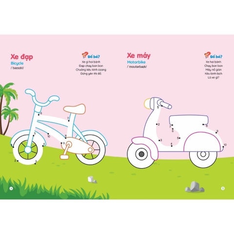 Bộ tô màu nối số, giải đố thông minh (bộ 6 quyển)