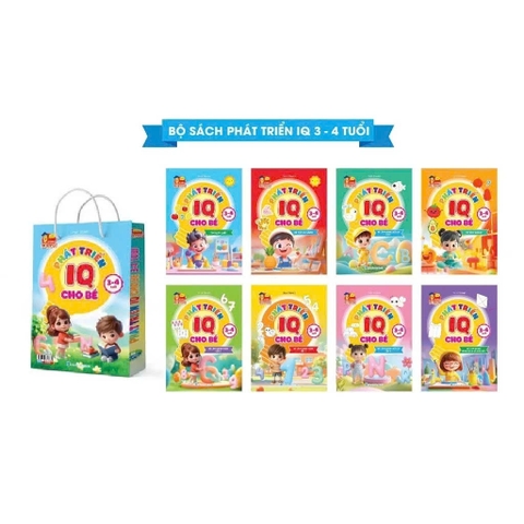 Bộ sách phát triển IQ 3-4 tuổi (Túi 8 cuốn)