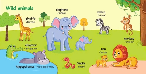 Từ điển tranh cho bé 0-6 tuổi (song ngữ Anh - Việt ) - ĐỘNG VẬT (Bìa Cứng, Có File Nghe Quét Mã QR)