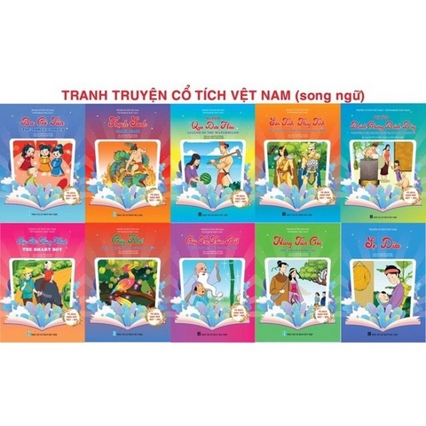 Truyện cổ tích Việt Nam và thế giới trình bày song ngữ Anh Việt
Bộ 20 quyển