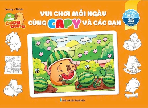 Tô màu Capybara - Vui chơi mỗi ngày cùng Capy và các bạn
