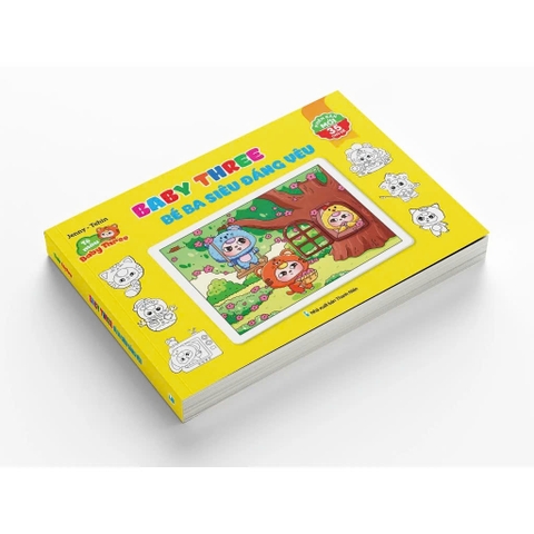 Tô màu baby three - bé ba siêu đáng yêu