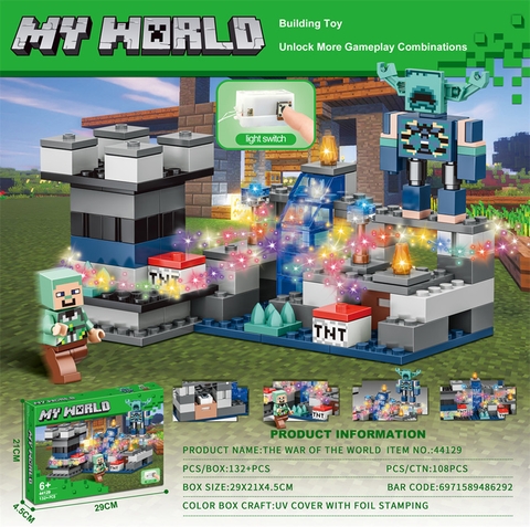 Bộ xếp hình Minecraft 132pcs mã 44129