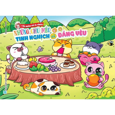 Tô màu xả Stress - Những chú mèo tinh nghịch và đáng yêu