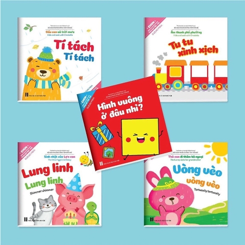 Bộ ehon âm thanh, hình khối song ngữ 8 cuốn