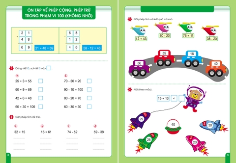 Rèn kỹ năng cộng trừ trong phạm vi 100