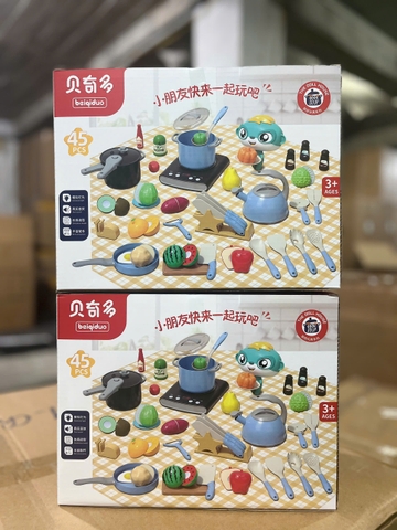 Bộ nấu ăn 45ct - Hồng or Xanh dương mã NX219-6