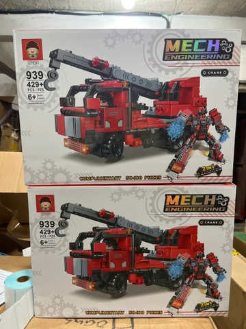 Bộ xếp hình xe cẩu biến hình robot 429pcs mã 939