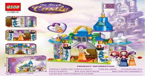 Bộ xếp hình lâu đài tím 201pcs mã 20052