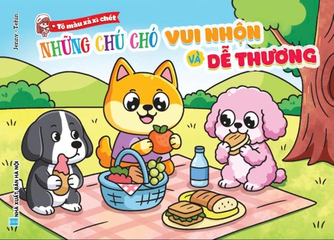 Tô màu xả xì chét – Những chú chó vui nhộn và dễ thương