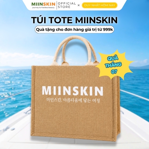 [QUÀ - ĐƠN TỪ 999K] Túi Tote MIINSKIN Đựng Mỹ Phẩm Skincare Du Lịch Vải Bố Dày Dặn