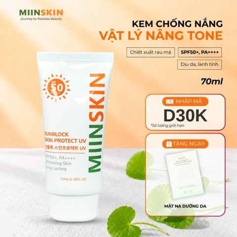 Kem Chống Nắng Nâng Tone , Bảo Vệ Da MIINSKIN PROTECT UV SUN BLOCK