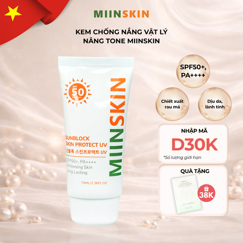 Kem Chống Nắng Nâng Tone , Bảo Vệ Da MIINSKIN PROTECT UV SUN BLOCK