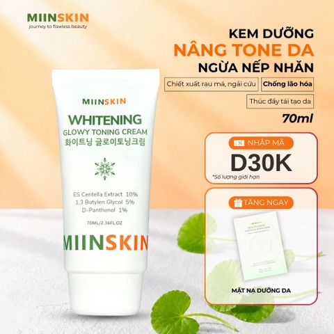 Kem Dưỡng Da Nâng Tone Và Ngừa Nếp Nhăn Miinskin - Miinskin Whitening Glowy Toning Cream