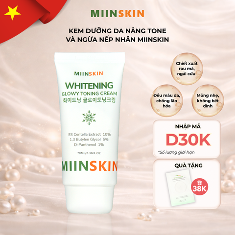 Kem Dưỡng Da Nâng Tone Và Ngừa Nếp Nhăn Miinskin - Miinskin Whitening Glowy Toning Cream