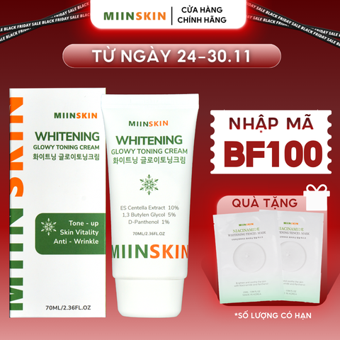 Kem Dưỡng Da Nâng Tone Và Ngừa Nếp Nhăn Miinskin - Miinskin Whitening Glowy Toning Cream