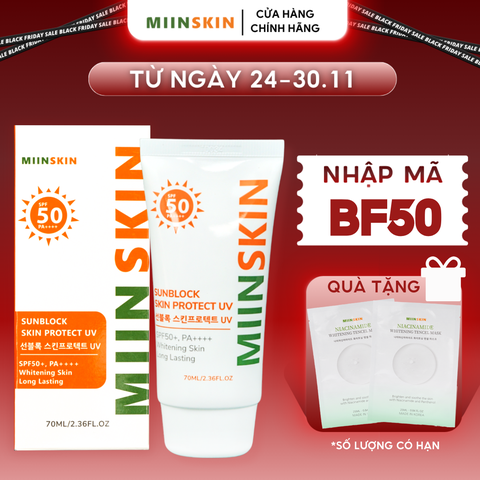 Kem Chống Nắng Nâng Tone , Bảo Vệ Da MIINSKIN PROTECT UV SUN BLOCK