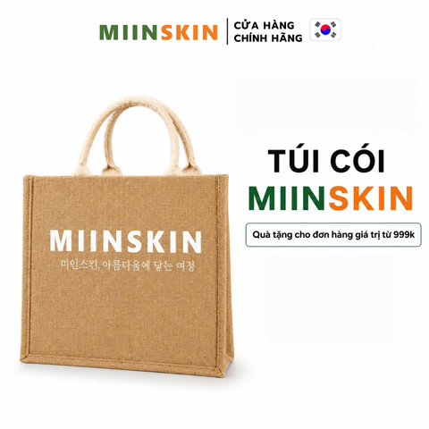 [QUÀ - ĐƠN TỪ 999K] Túi Tote MIINSKIN Đựng Mỹ Phẩm Skincare Du Lịch Vải Bố Dày Dặn