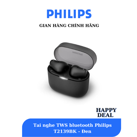 Tai Nghe Bluetooth True Wireless Philips TAT2139BK