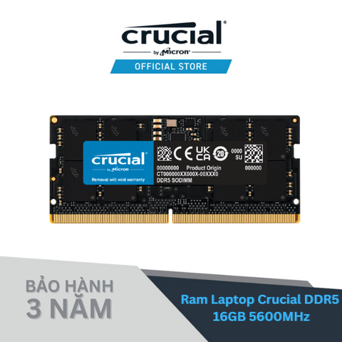 Ram Laptop Crucial DDR5 16GB 5600MHz 1.1v CT16G56C46S5
