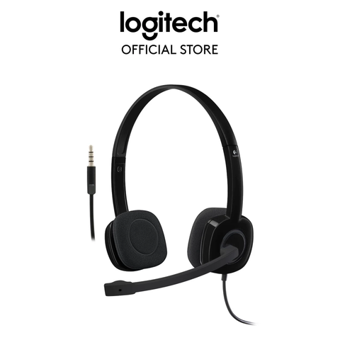 [Chính Hãng] Tai nghe chụp tai Logitech H151 - 1 jack 3.5mm, Mic khử giảm tiếng ồn, âm thanh nổi-BH 2 năm