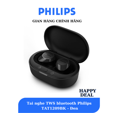Tai nghe TWS bluetooth Philips  TAT1209BK - Đen