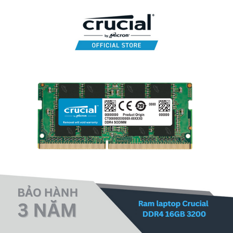 Ram Laptop Crucial DDR4 16GB 3200MHz CT16G4SFD832A