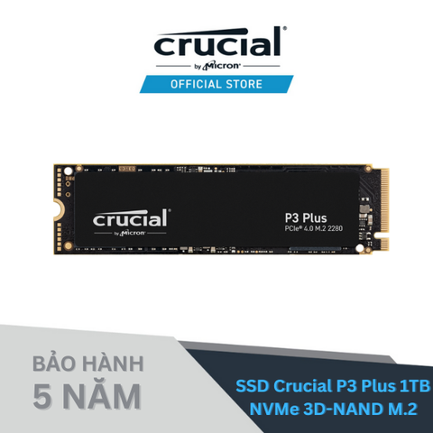 SSD Crucial P3 Plus 1TB NVMe 3D-NAND M.2 PCIe Gen4 x4 CT1000P3PSSD8