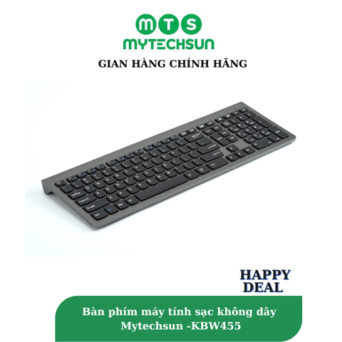 Bàn phím máy tính sạc không dây Mytechsun KBW455 Pro