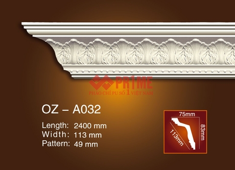 Phào cổ trần hoa văn A032