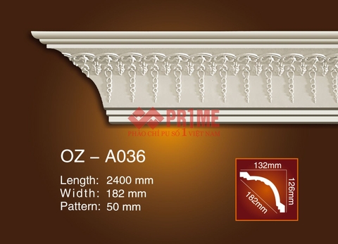 Phào cổ trần hoa văn A036