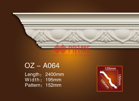 Phào cổ trần hoa văn A064