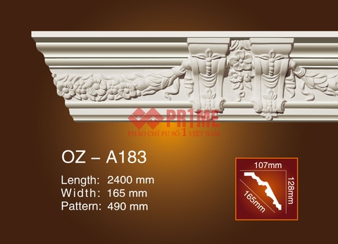 Phào cổ trần hoa văn A183