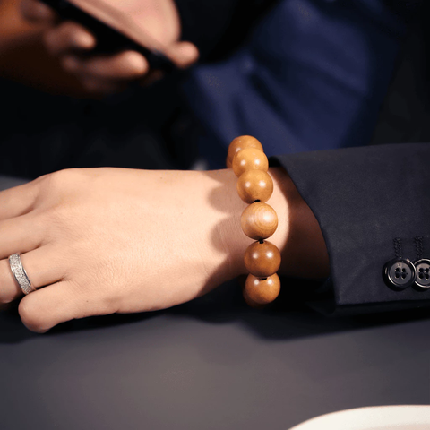 Vòng tay gỗ Đàn hương trắng Ấn Độ