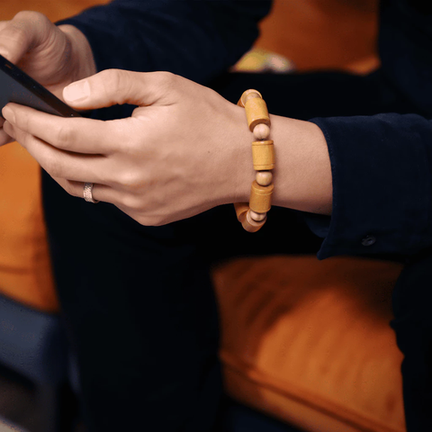 Vòng tay Đàn hương - Trúc phi 13mm