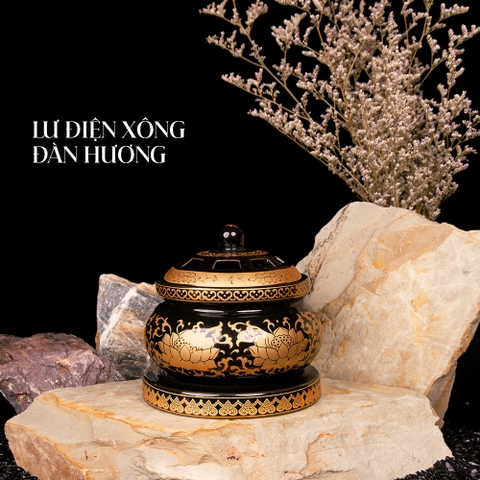 Bộ Lư Xông Gỗ Đàn Hương