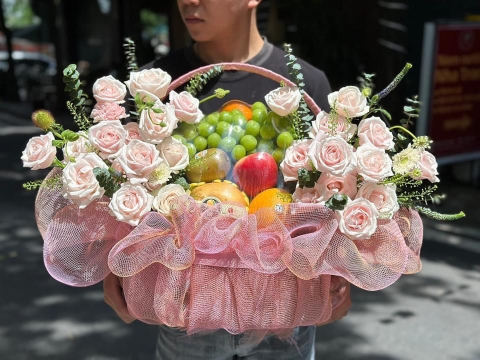 M-Giỏ trái cây hoa tươi 01