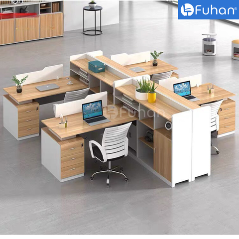 Module bàn làm việc 4 người Kaito 2m4 KT2412-4N