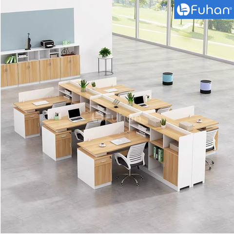 Module bàn làm việc 6 người Kaito 3m6 KT3612-6N