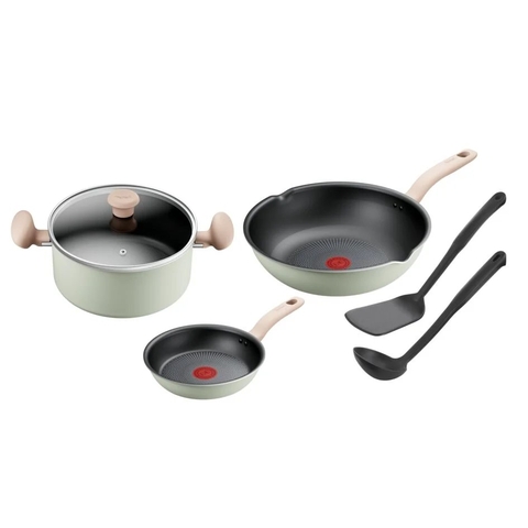 Bộ 5 món nồi chảo Tefal So matcha 20cm, chảo sâu 28cm, nồi 24, xẻng, muôi | B/H Chính Hãng 2 năm