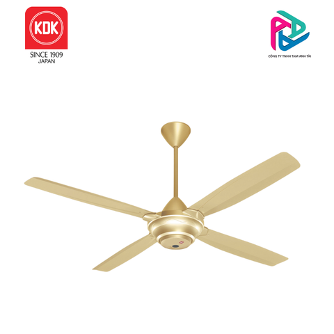 Quạt trần KDK, màu vàng M56XR(GD)