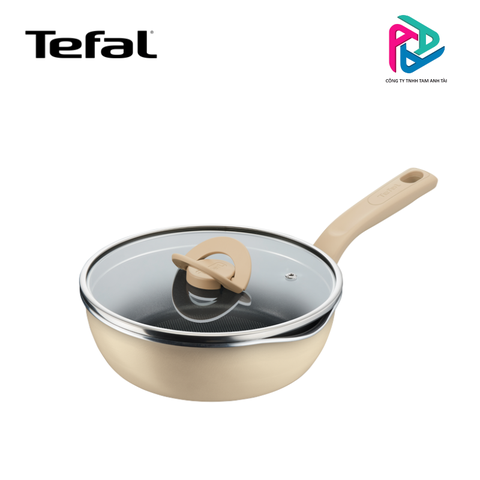 Chảo nồi có nắp đa năng 3 trong 1 - 22cm, vanilla (vàng nhạt)