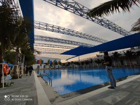 Mái bạt cho hồ bơi