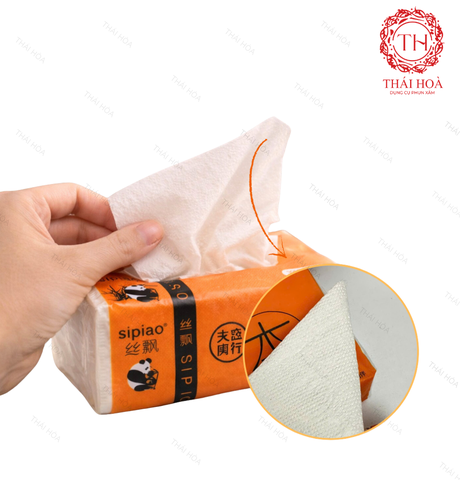 KHĂN GIẤY GẤU TRÚC 300 TỜ 3 LỚP – DÙNG TRONG PHUN XĂM, SPA, TIỆN LỢI & TIẾT KIỆM