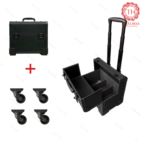 Vali Phun Xăm  Cốp Kéo Kéo Chuyên Nghiệp 4 Bánh - Thiết Kế Sang Xịn Mịn