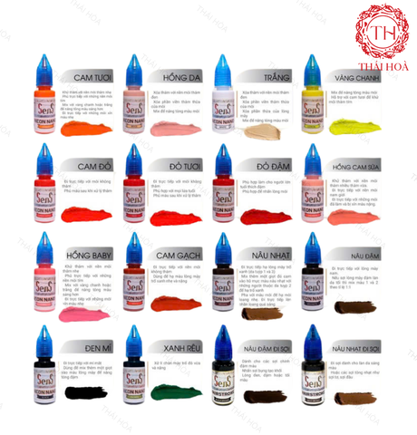Mực Sens Phun Xăm Chính Hãng - Mực Phun Xăm Mày Môi Mí Chất Lượng