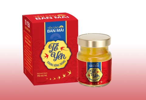 Yến sào Ban Mai - tổ yến chưng đông trùng Hộp 1 hũ