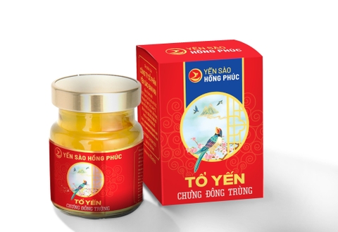 Yến sào Hồng Phúc - Tổ yến chưng đông trùng hạ thảo Hộp 1 hũ