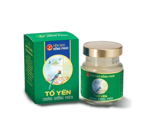 Yến sào Hồng Phúc - Tổ yến chưng đường phèn hộp 1 hũ