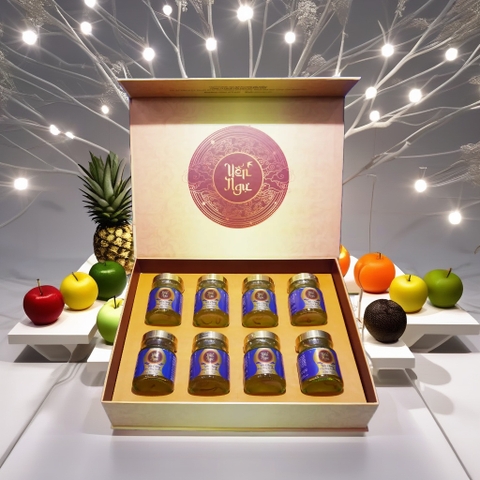 Hộp quà Yến chưng Đông trùng hạ thảo 8 Hũ